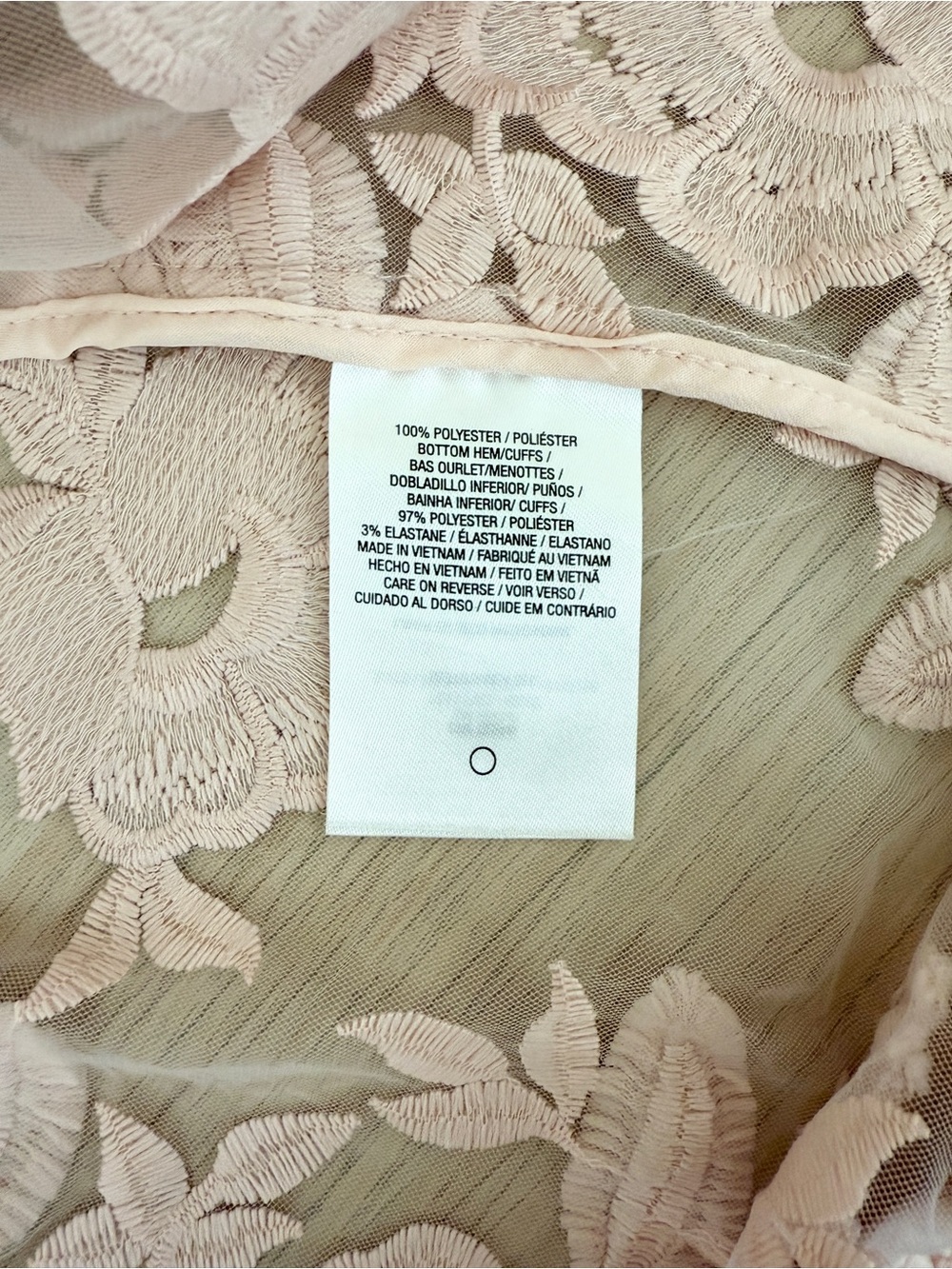 T Tahari Pink Sheer Floral Embroidered Bomber Jacket size S - Picture 5 of 5